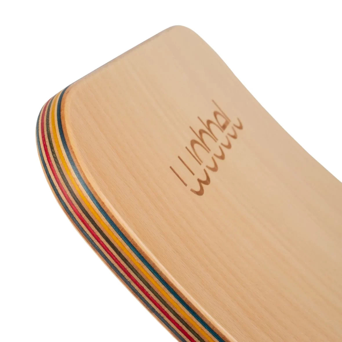 WOBBEL. Rainbow Wooden Balance Board (Natural-Multicolor)