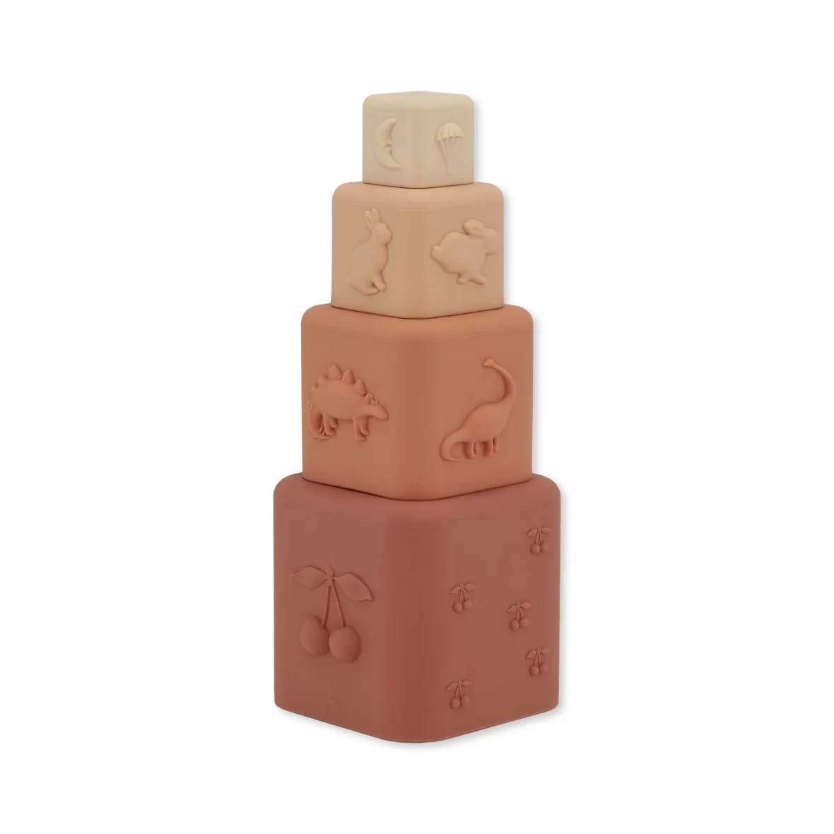 KONGES SLØJD. Silicone stacking cubes – rosesand mix