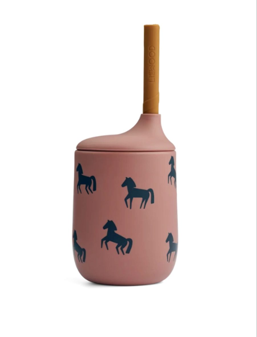 LIEWOOD. Ποτήρι σιλικόνης με καλαμάκι ellis – horse