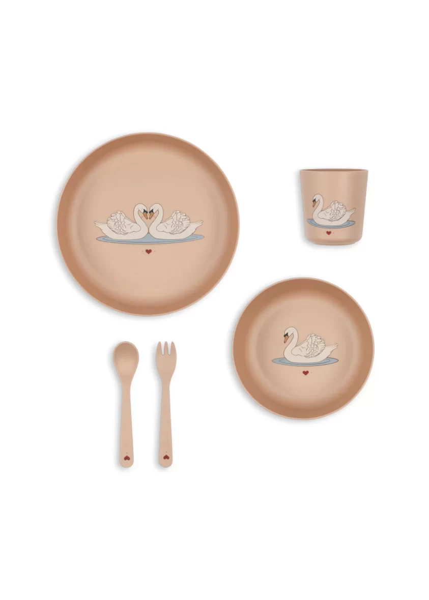 KONGES SLØJD. Dinner set 5pcs – swan