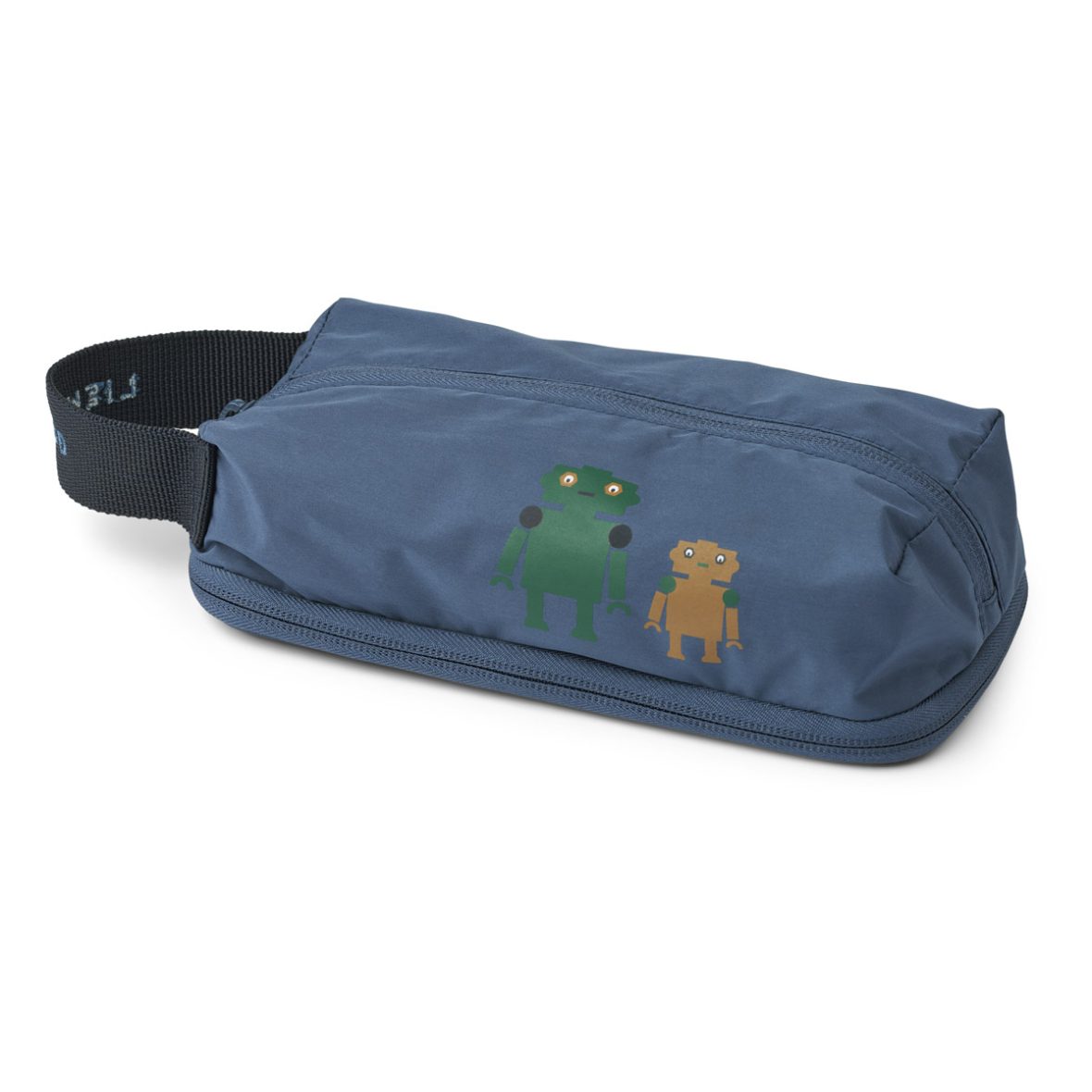 LIEWOOD. Pencil case Melina – Robots/ Indigo blue