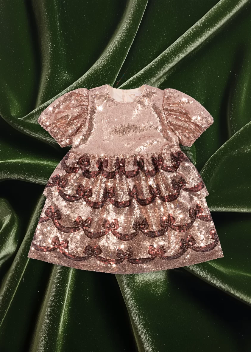 KONGES SLØJD. Φόρεμα starla bow wow – gold blush