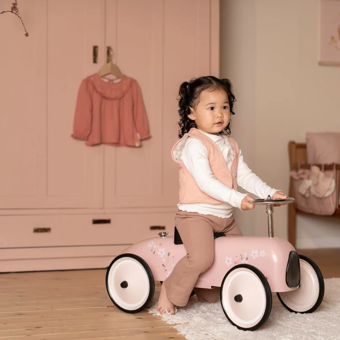 LITTLE DUTCH. Αυτοκίνητο Retro Ride-on Ροζ