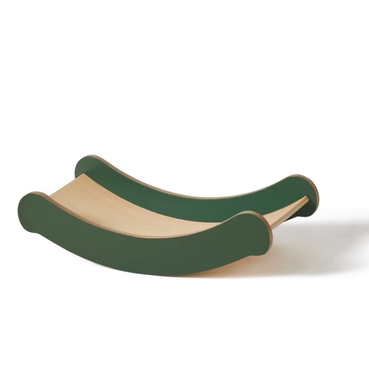 Flexa. Ξύλινη σανίδα ισορροπίας (mini), σκούρο πράσινο / φυσικό.