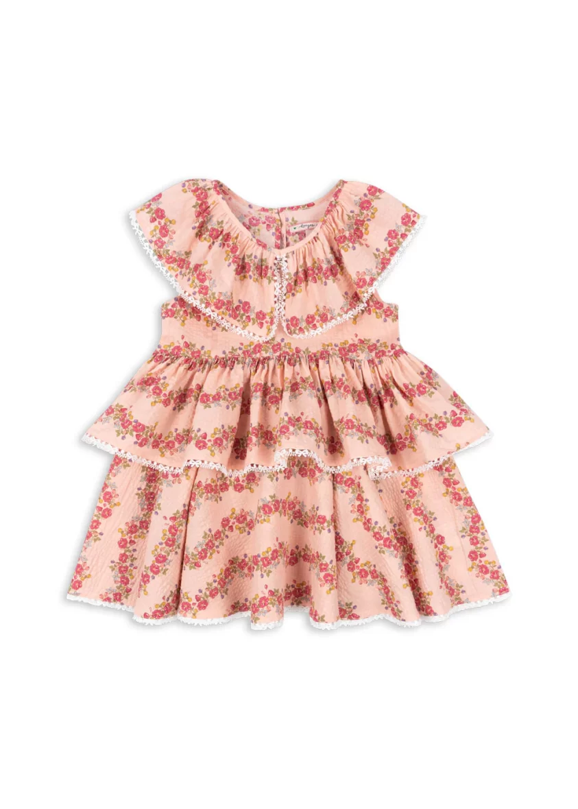 KONGES SLØJD. Φόρεμα bella frill – floria pink