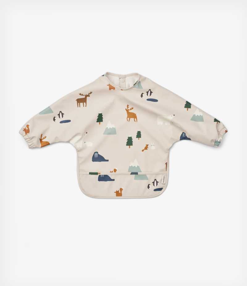 LIEWOOD. Σαλιάρα με μακρύ μανίκι merle cape – polar/sandy