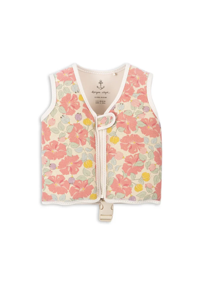 KONGES SLØJD. Avery swim vest Fleur anglaise