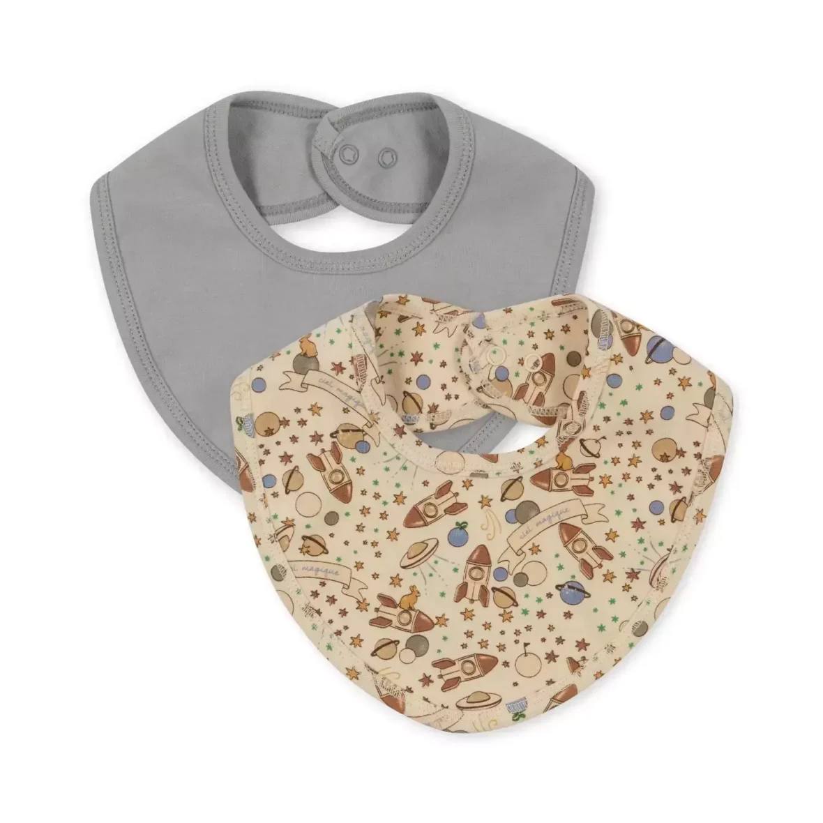 KONGES SLØJD. Σετ σαλιάρες 2 τμχ.- ciel magique bleu