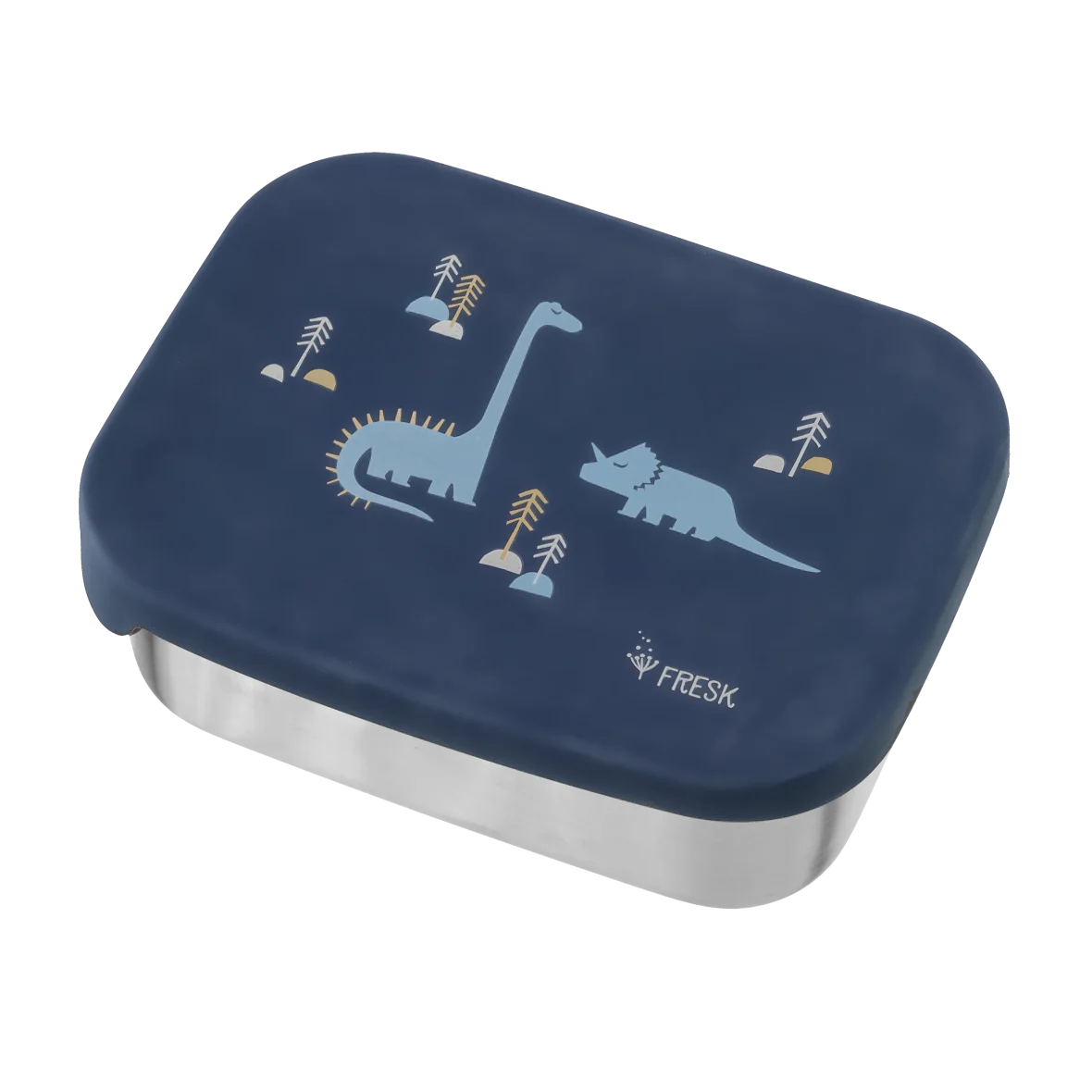 FRESK. Δοχείο Φαγητού με καπάκι σιλικόνης: Dino