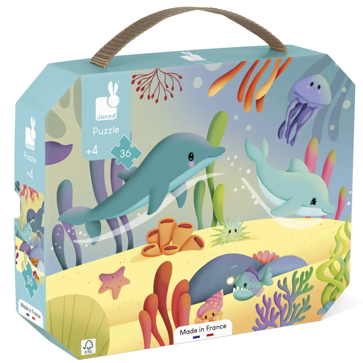 JANOD. Παζλ 36 κομματιών – Θαλάσσια ζώα
