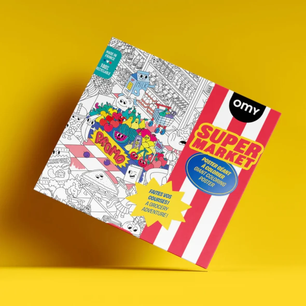 OMY. Giant coloring poster Super Market