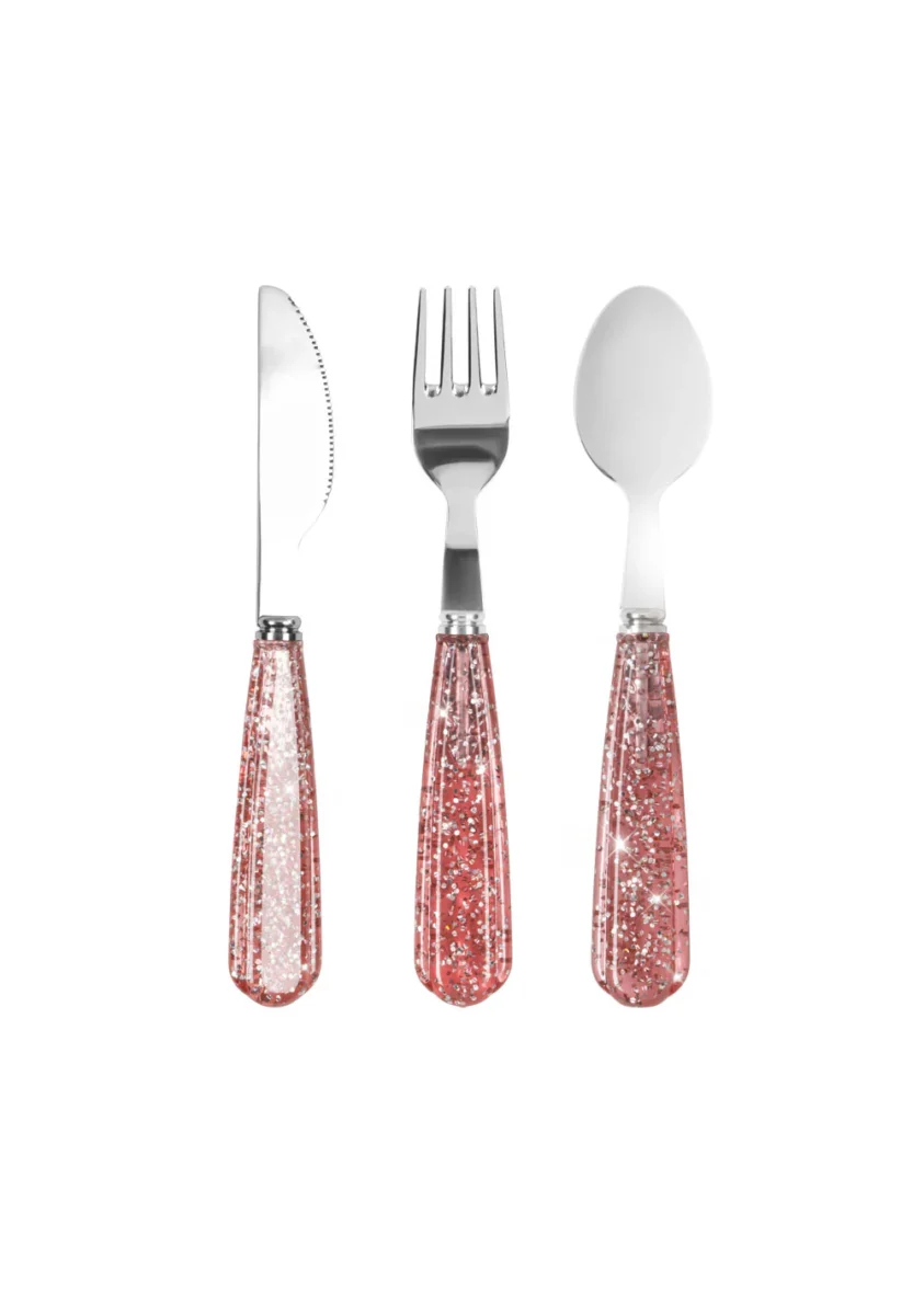 KONGES SLØJD. Cultery set 3 pcs – sparkling blush