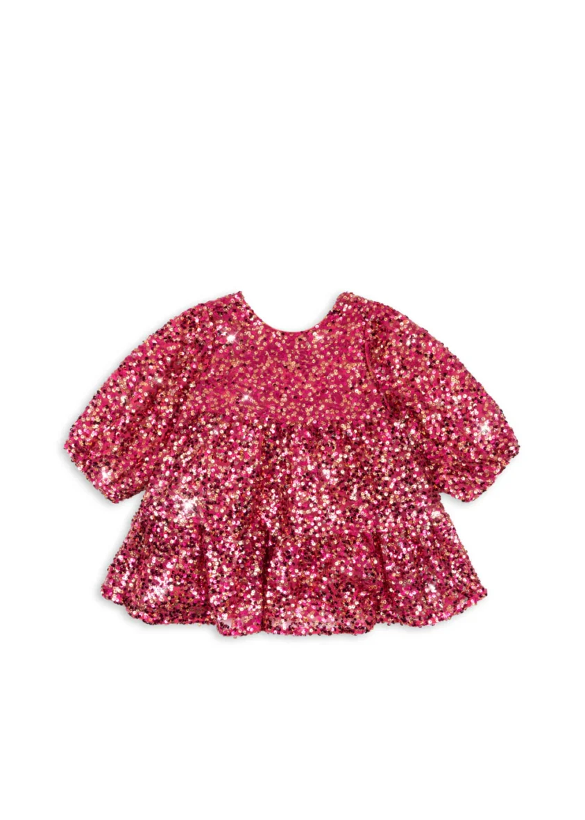 KONGES SLØJD. Φόρεμα Lila bow – Sparkling sangria