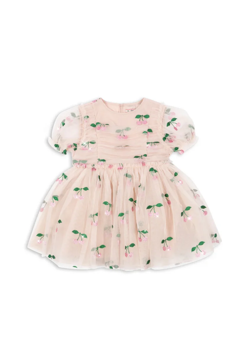 KONGES SLØJD. Φόρεμα Tullie – ma grande cerise pink glitter