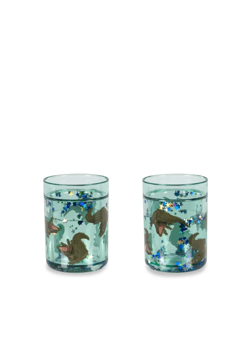 KONGES SLØJD. 2 pack glitter cups – Crocodile