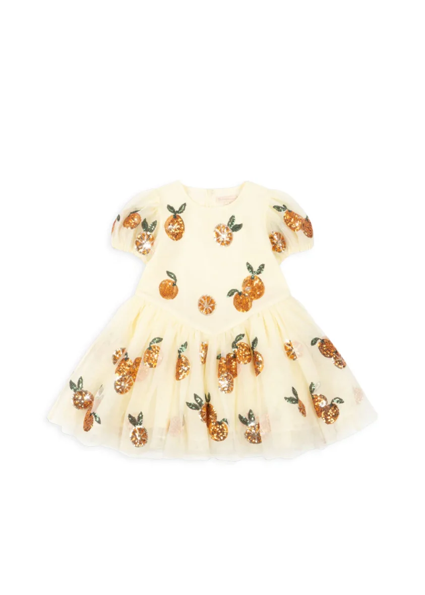 KONGES SLØJD. Φόρεμα Heartlily – arancia sequin