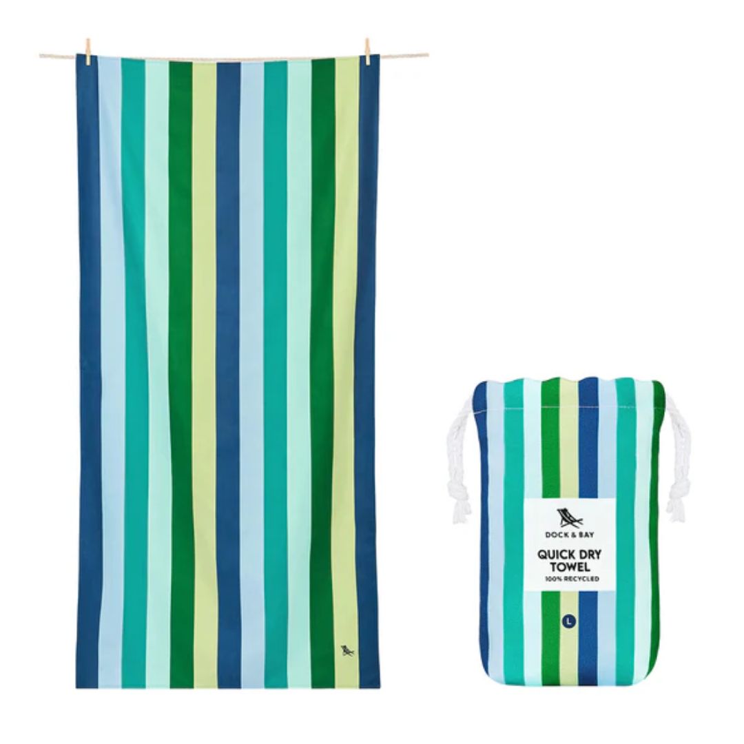 DOCK & BAY. Πετσέτα θαλάσσης Quickdry – Cool Lagoon (Μικροϊνες) – L