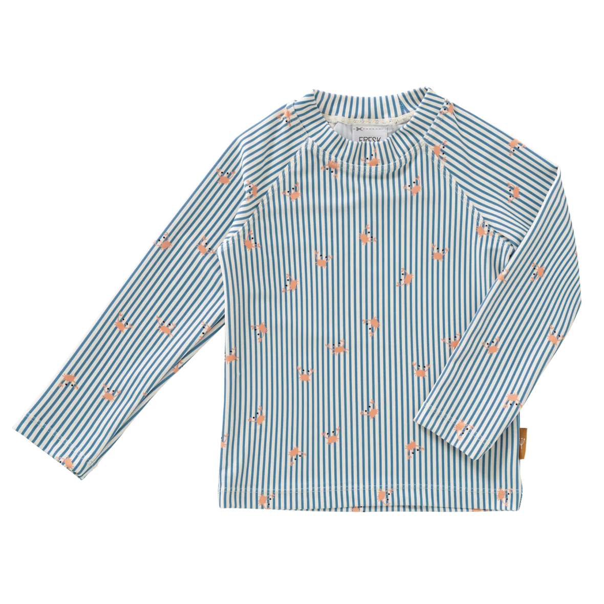 FRESK.Blouse with UV50 protection Stripes & crabs