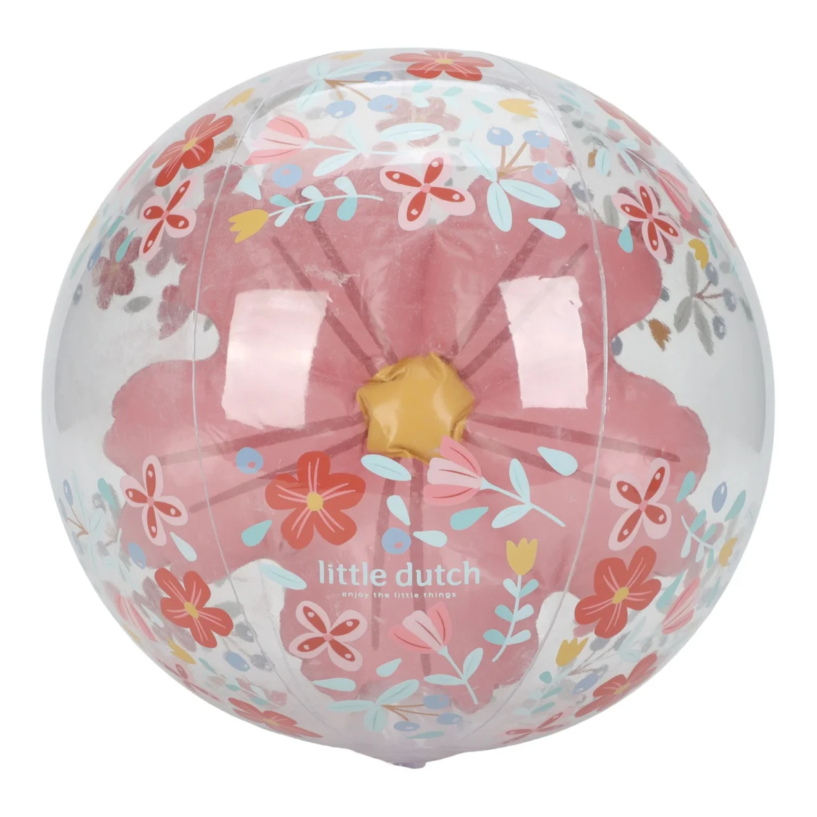 LITTLE DUTCH. Beach ball 3D Pink Flowers