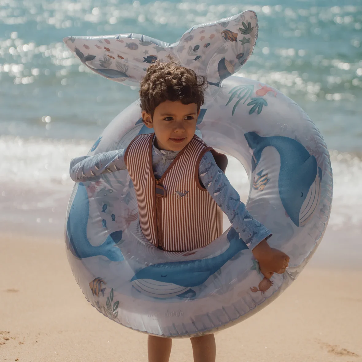 LITTLE DUTCH. Παιδικό σωσίβιο κολύμβησης με ουρά φάλαινας Ocean World (91 εκ.)