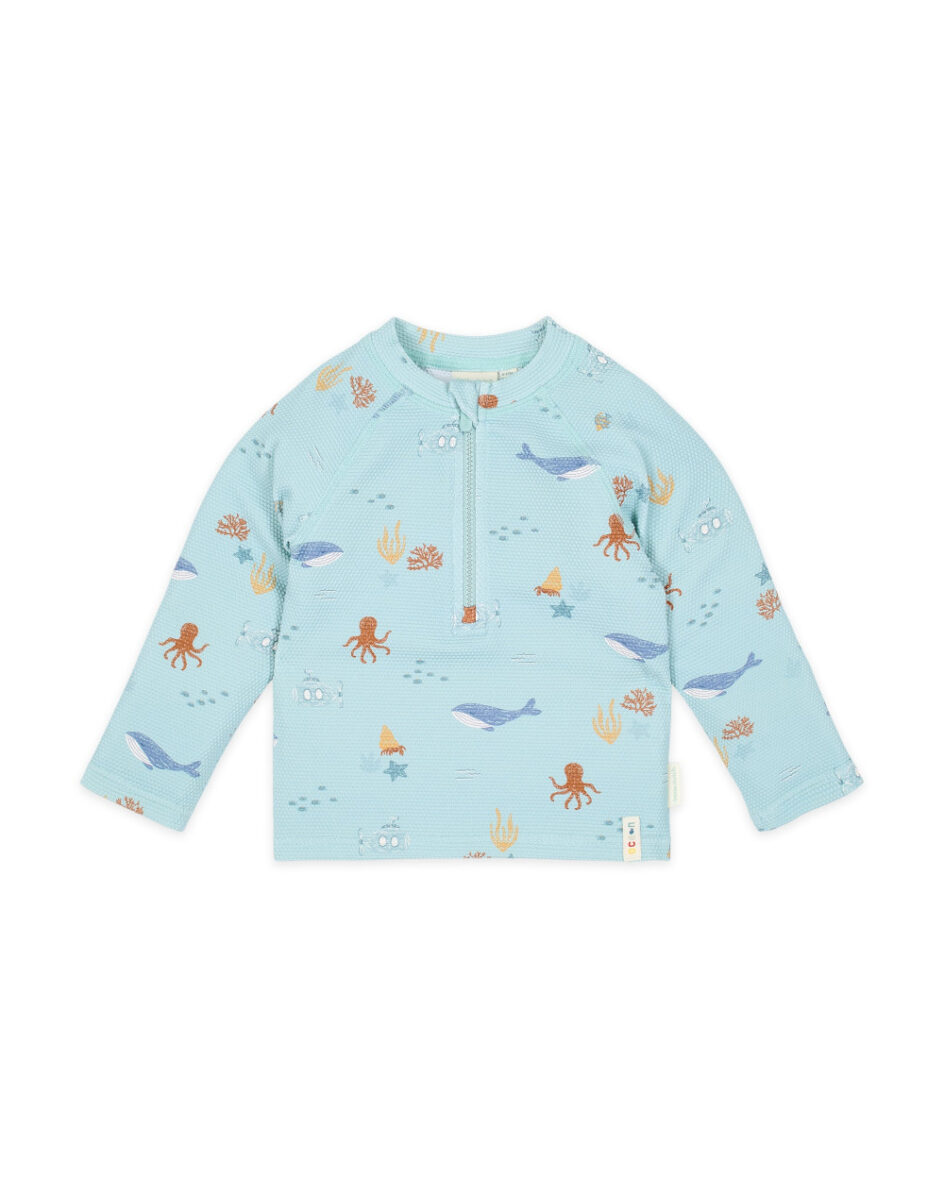 LITTLE DUTCH. Μπλουζάκι μακρυμάνικο με προστασία UV Ocean friends