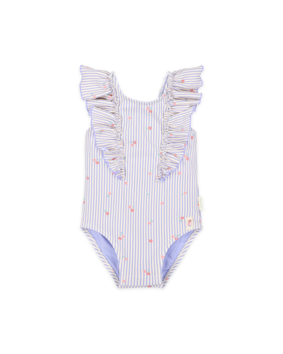 LITTLE DUTCH. Ολόσωμο μαγιό με βολάν Dreamy stripes