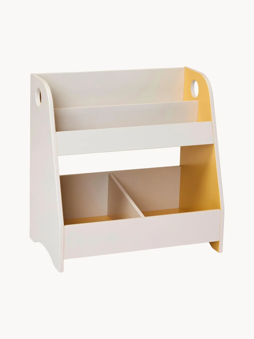 KIDS CONCEPT. Ξύλινη επιδαπέδια ραφιέρα Star – Λευκό κίτρινο