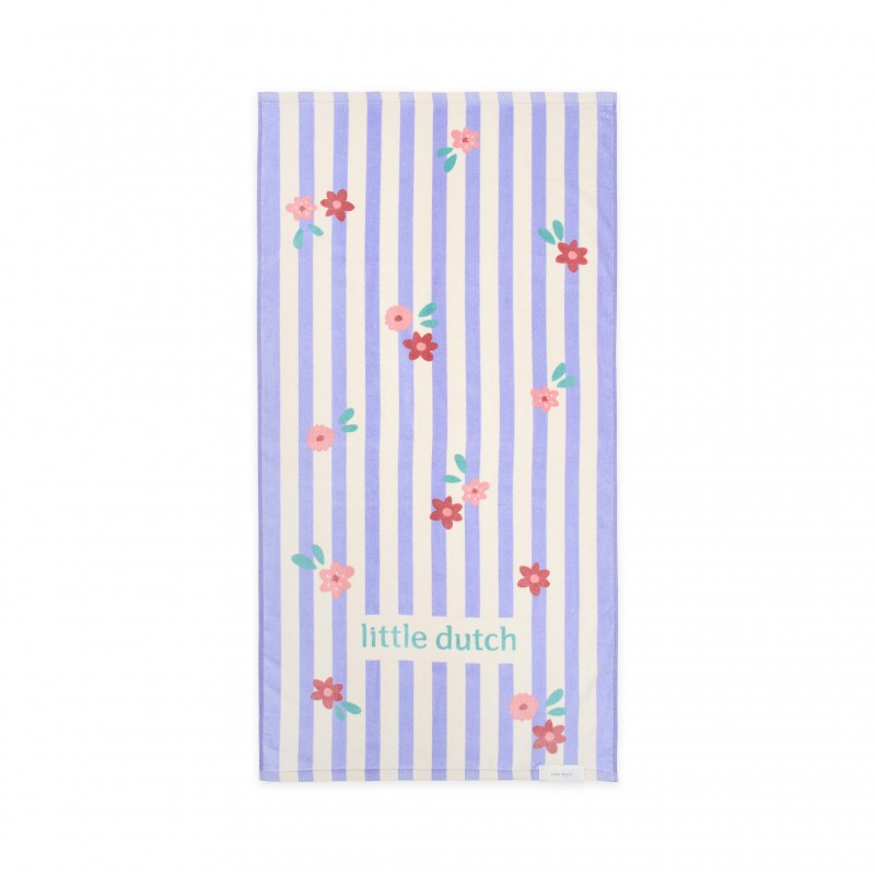 LITTLE DUTCH. Πετσέτα θαλάσσης Dreamy Purple Stripe – 60×120
