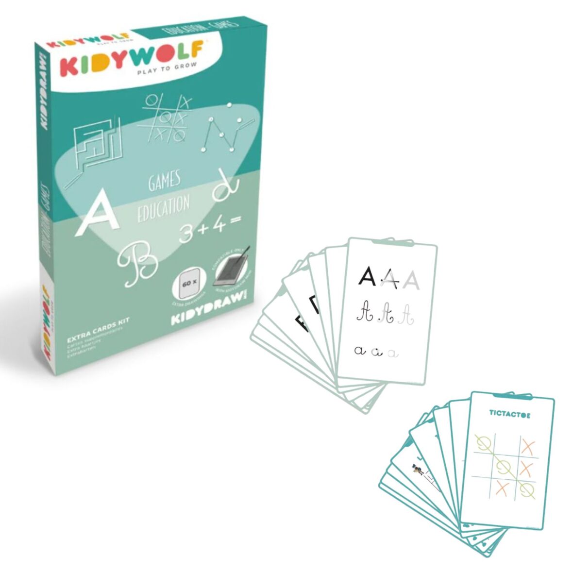 KIDYWOLF. 60 κάρτες για τα Mini Tablet ζωγραφικής με θέμα “Παιχνίδια” & “Εκπαίδευση”