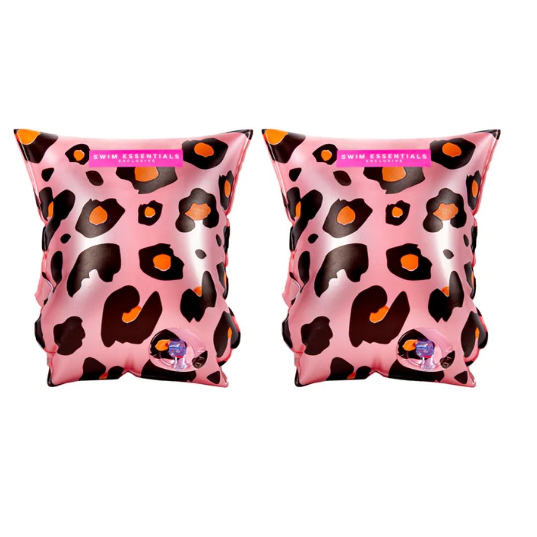 SWIM ESSENTIALS. Swim armbands – “Rose Gold Leopard” 0-2Y