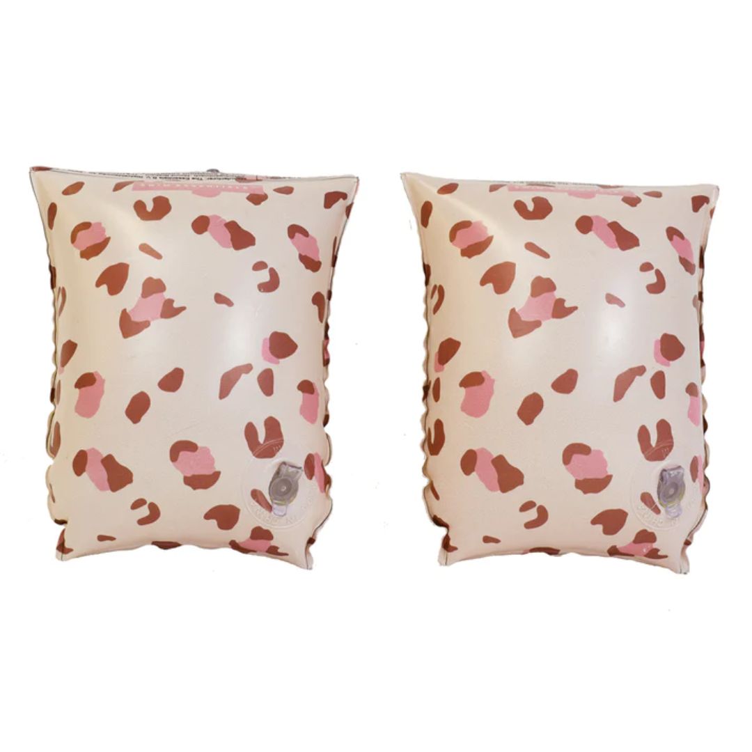 SWIM ESSENTIALS. Swim armbands – “Old Pink Leopard” 0-2Y