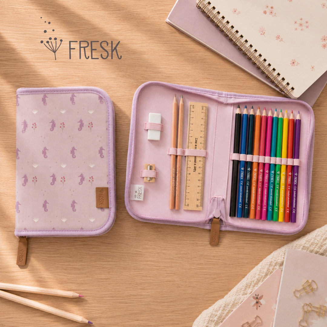 FRESK. Case filled with stationery – Seahorse