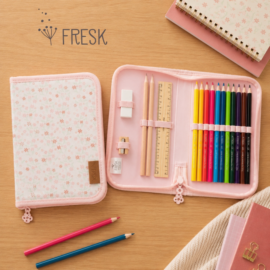FRESK. Case filled with stationery – Garden flowers
