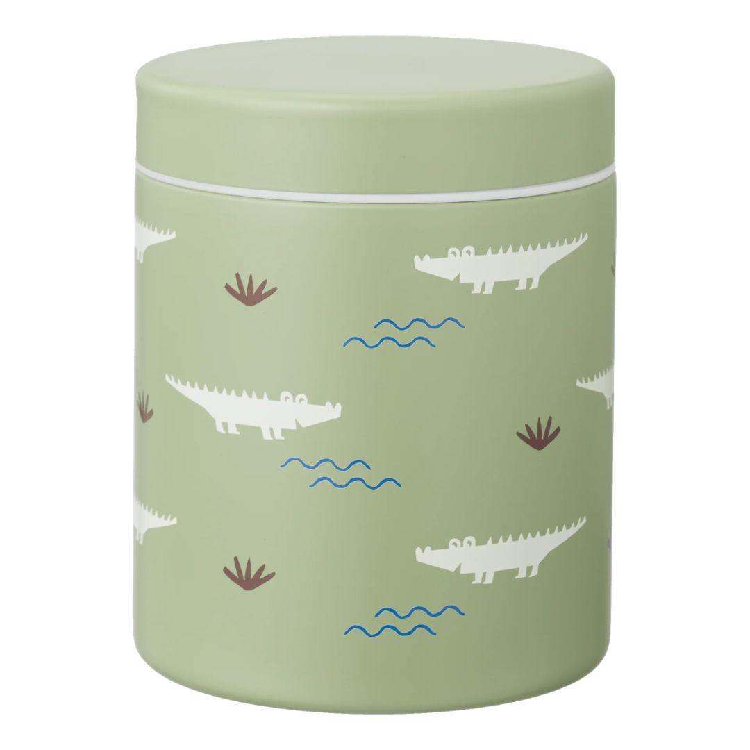 FRESK. Food thermos with double wall made of stainless steel 500ml- Crocodile
