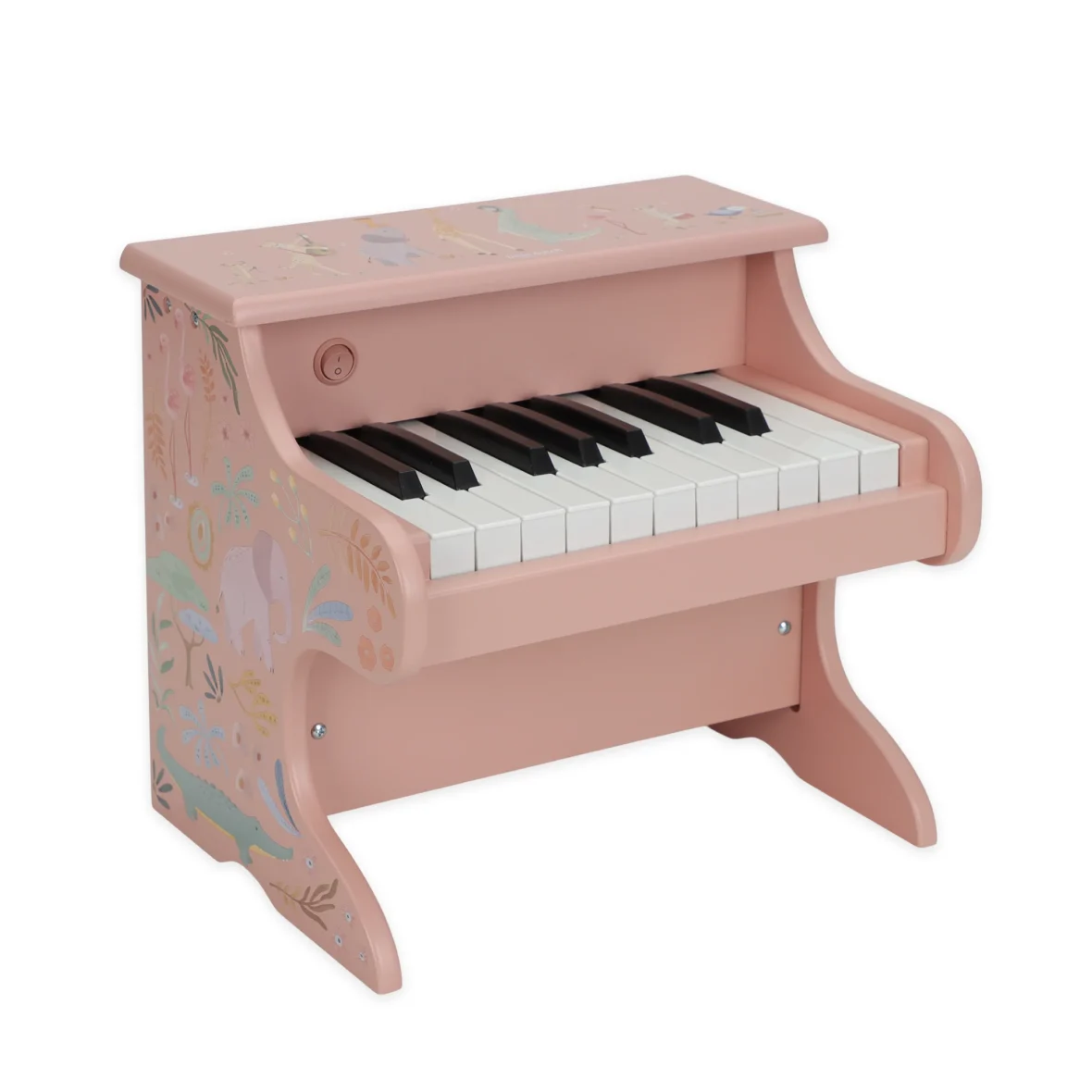 LITTLE DUTCH. Wooden piano Safari Friends FSC (pink)