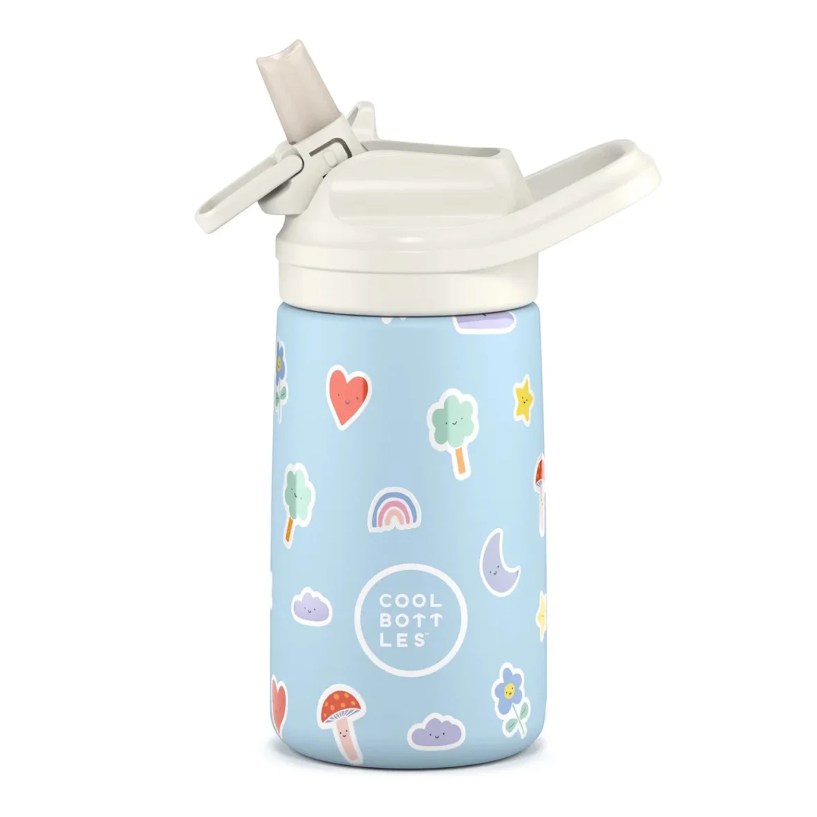 COOL BOTTLES. Ανοξείδωτο παιδικό παγούρι Χρωματιστά Σύννεφα 350ml