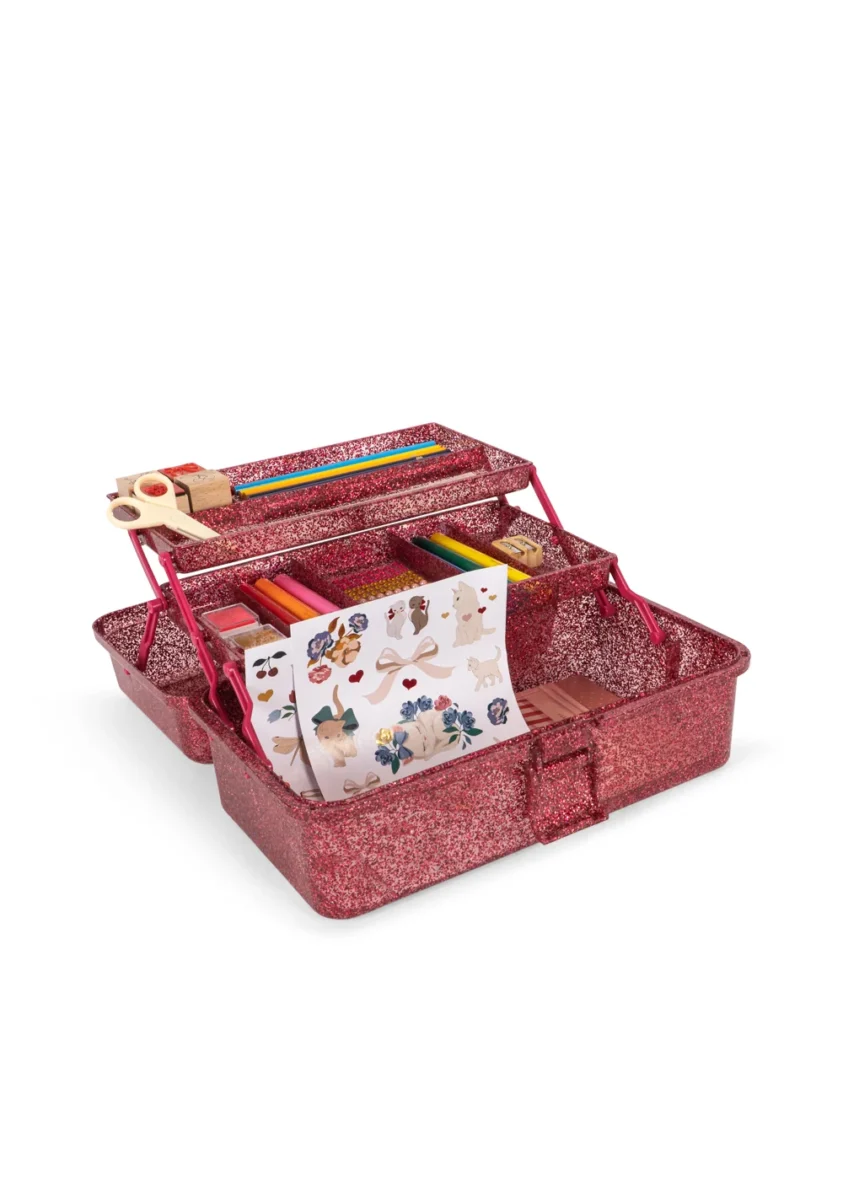 KONGES SLØJD. Δημιουργικό βαλιτσάκι γραφείου Caddy – glitter rose