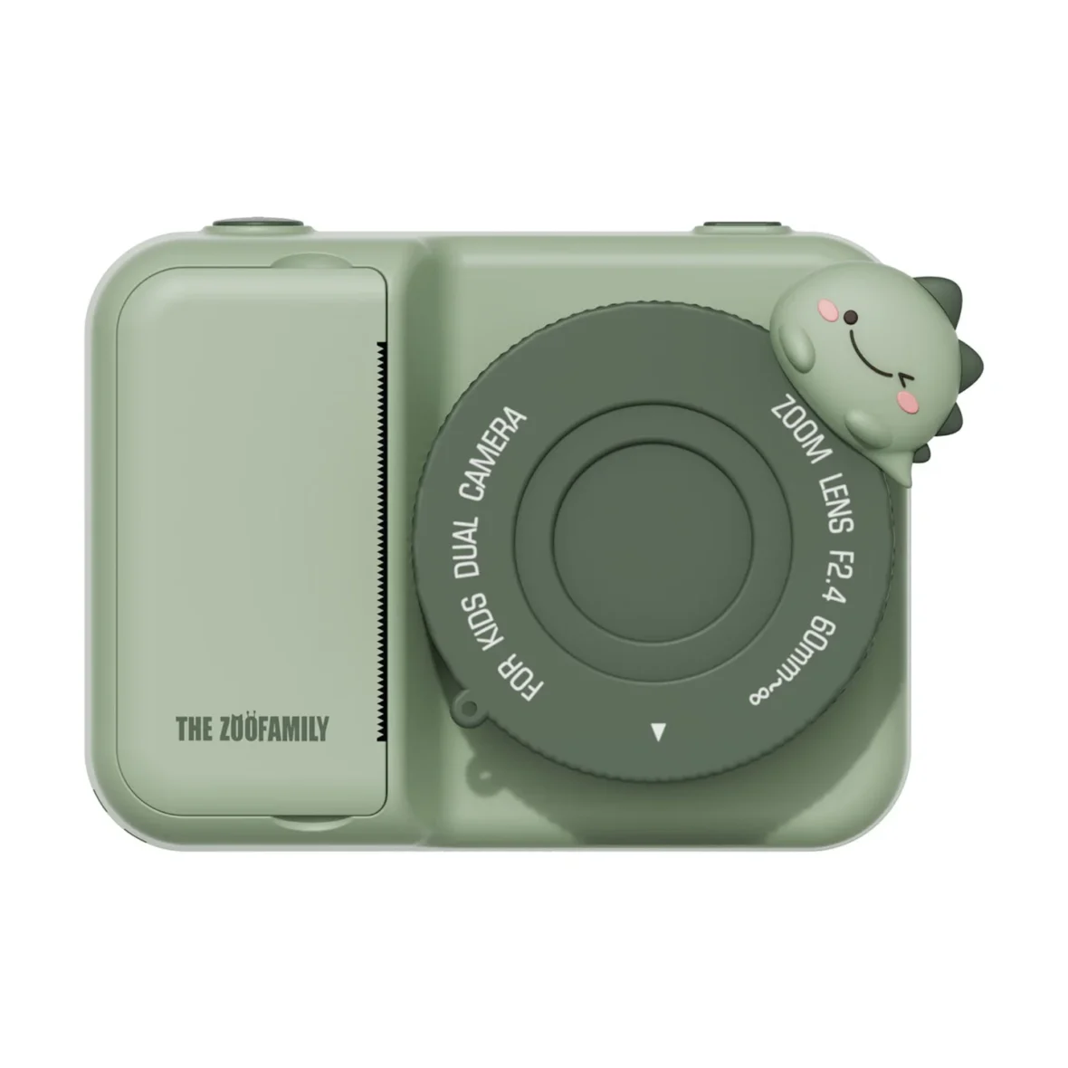 ZOO FAMILY. Zoo print camera Dino green