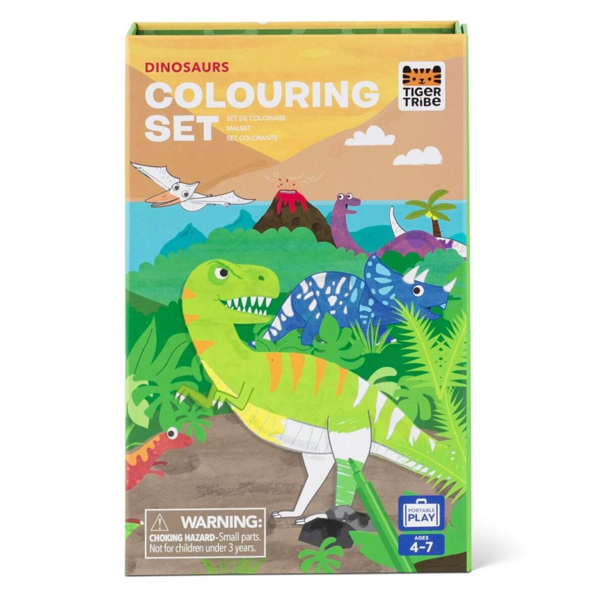 TIGER TRIBE. Σετ δραστηριοτητών – Colouring Set Dinosaur