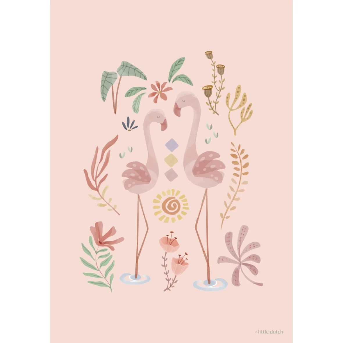 LITTLE DUTCH. Poster A3 Blooming Safari
