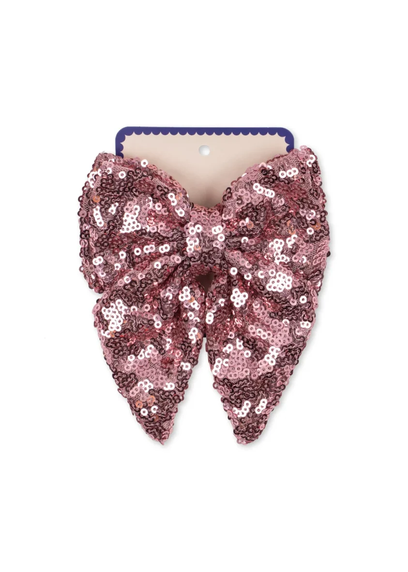 KONGES SLØJD. Παιδικό κλιπ μαλλιών tindra sequin bow – rosewater